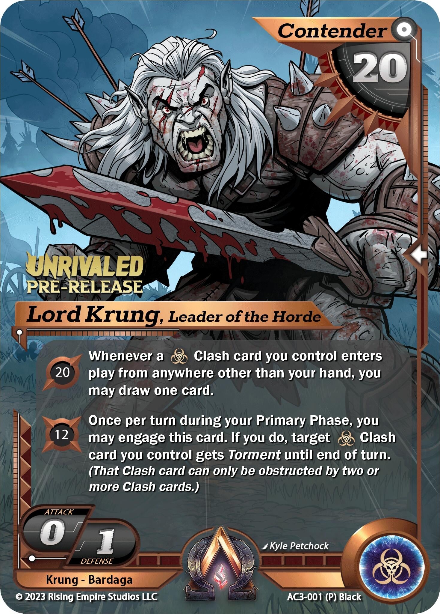Lord Krung Leader of the Horde (Pre-Release) (3001) [AC3] - Alpha Clash Single
