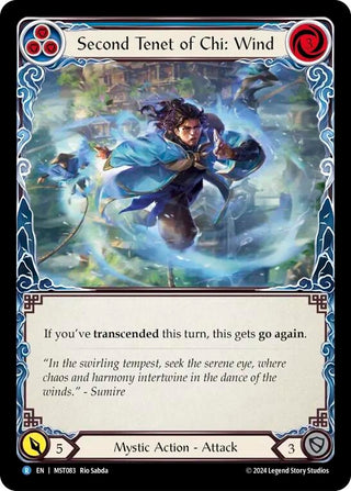 Second Tenet of Chi: Wind (83) [MST] - Flesh and Blood TCG Single