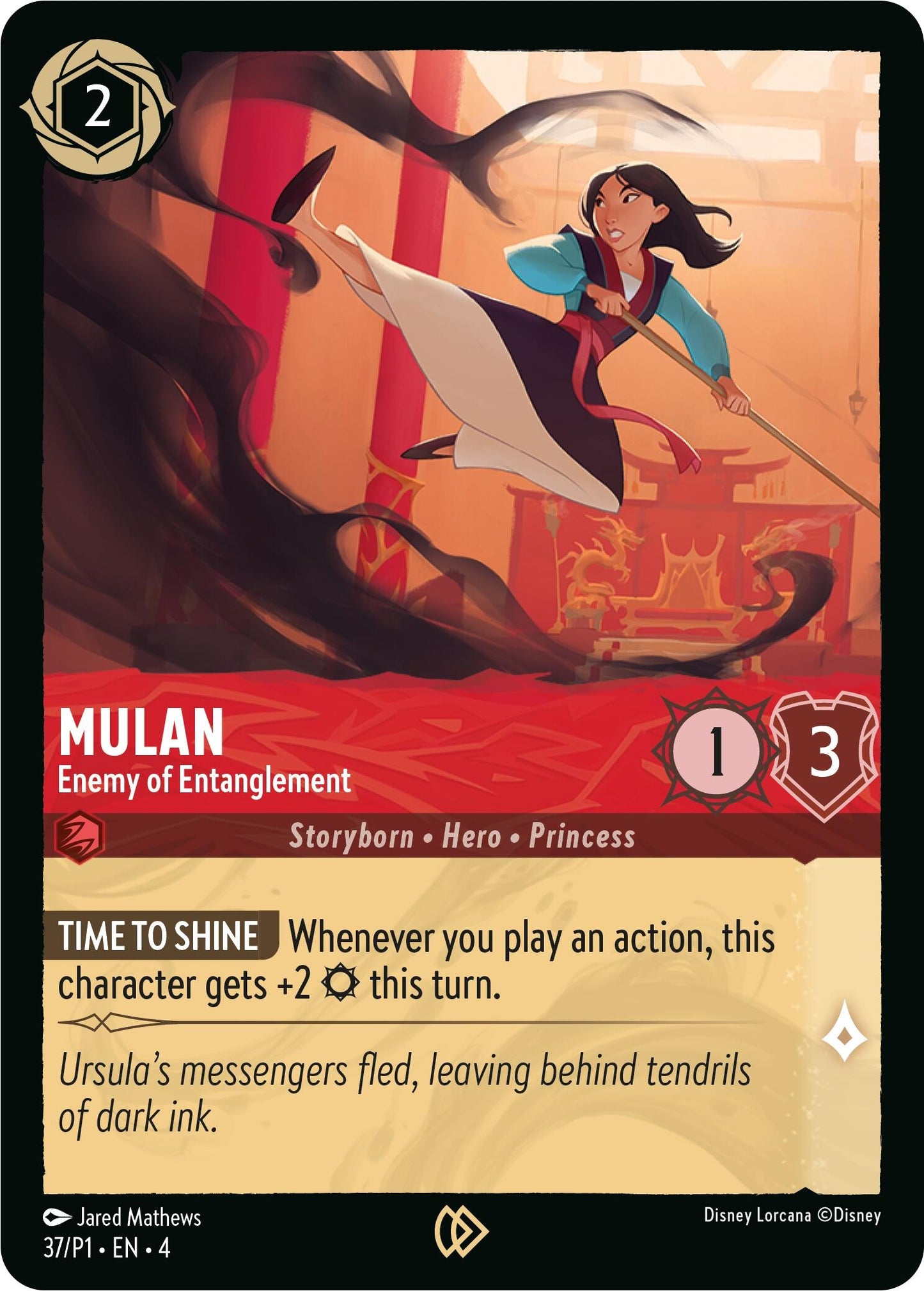 Mulan - Enemy of Entanglement (37) (DLPC) - Disney Lorcana Single