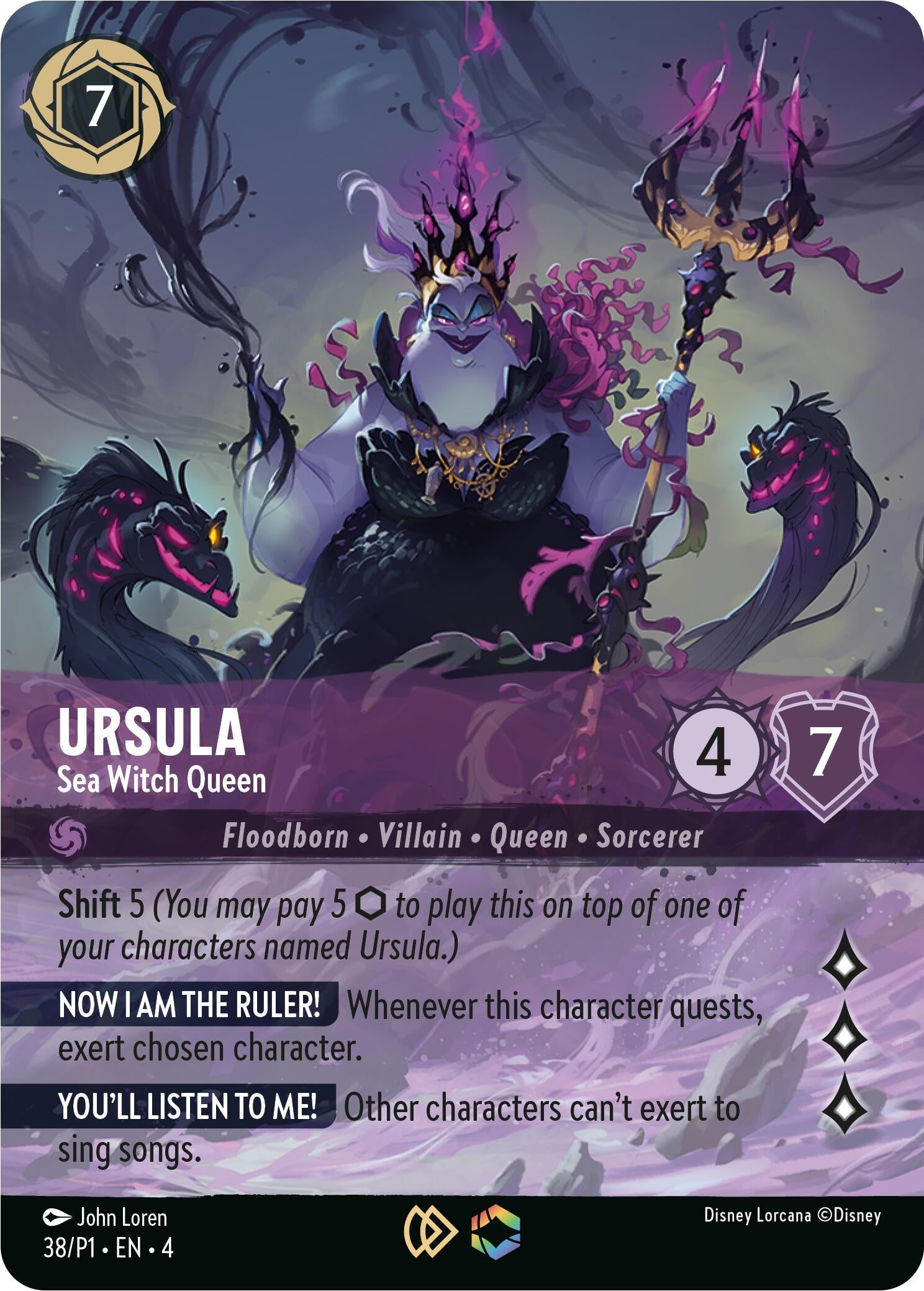 Ursula - Sea Witch Queen (Store Championship) (38) (DLPC) - Disney Lorcana Single