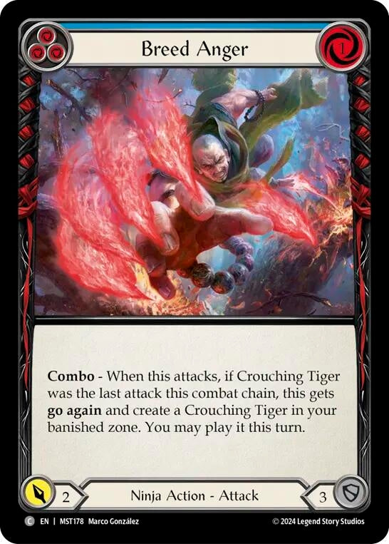 Breed Anger (Blue) (178) [MST] - Flesh and Blood TCG Single