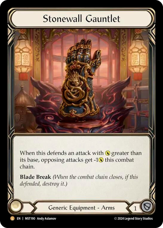 Stonewall Gauntlet (190) [MST] - Flesh and Blood TCG Single