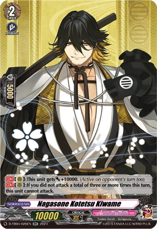 Nagasone Kotetsu Kiwame (4026) [D-TB04] - Cardfight Vanguard Single