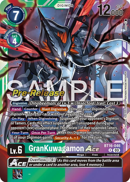 GranKuwagamon ACE (16046) [BT16_PR] - Digimon Card Game Single