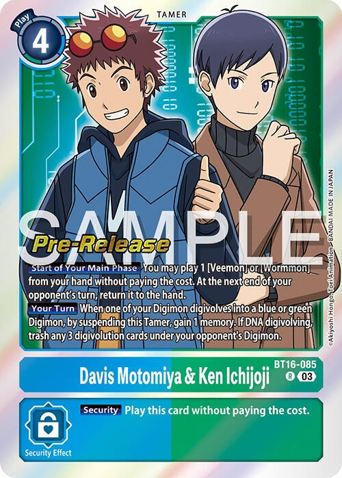 Davis Motomiya & Ken Ichijoji (16085) [BT16_PR] - Digimon Card Game Single