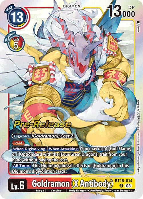 Goldramon (X Antibody) (16014) [BT16_PR] - Digimon Card Game Single