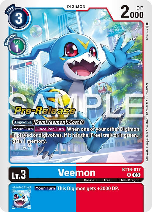 Veemon (16017) [BT16_PR] - Digimon Card Game Single