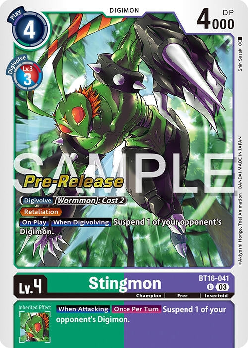 Stingmon (16041) [BT16_PR] - Digimon Card Game Single