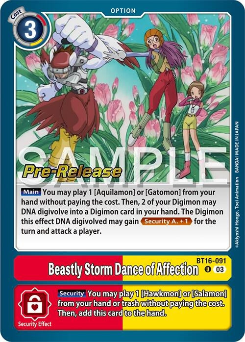 Beastly Storm Dance of Affection (16091) [BT16_PR] - Digimon Card Game Single