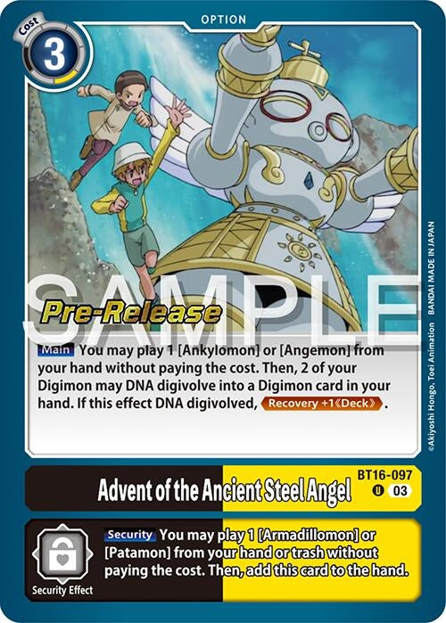 Advent of the Ancient Steel Angel (16097) [BT16_PR] - Digimon Card Game Single