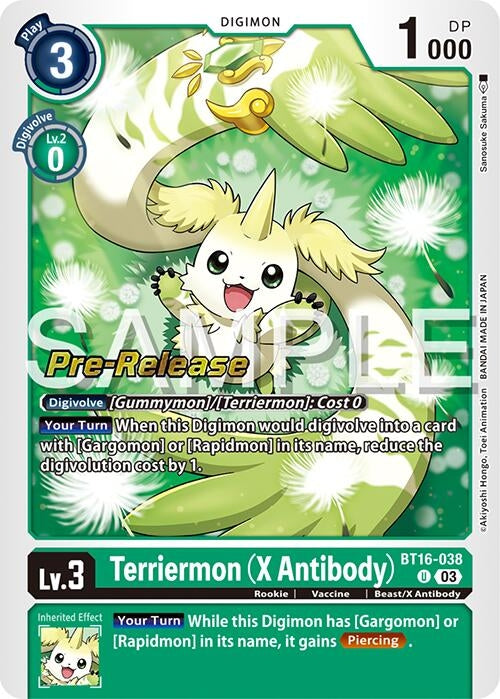 Terriermon (X Antibody) (16038) [BT16_PR] - Digimon Card Game Single