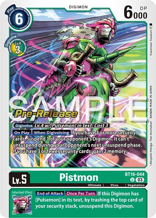 Pistmon (16044) [BT16_PR] - Digimon Card Game Single