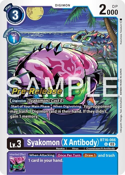 Syakomon (X Antibody) (16066) [BT16_PR] - Digimon Card Game Single