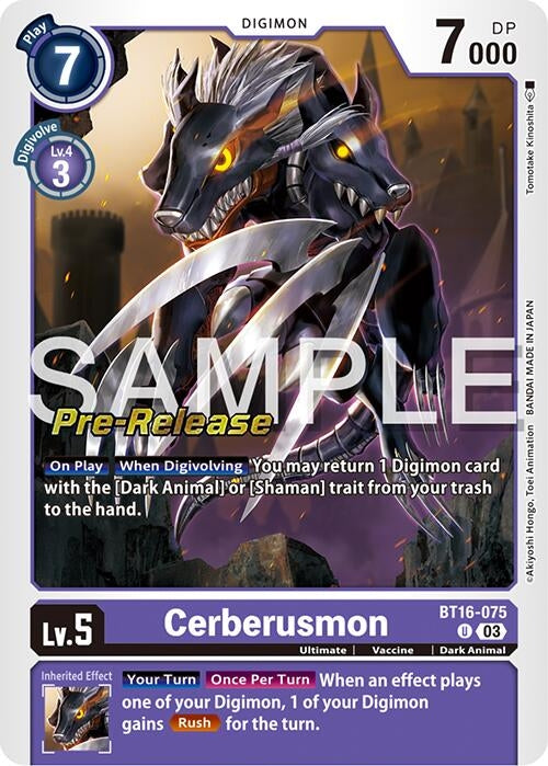 Cerberusmon (16075) [BT16_PR] - Digimon Card Game Single