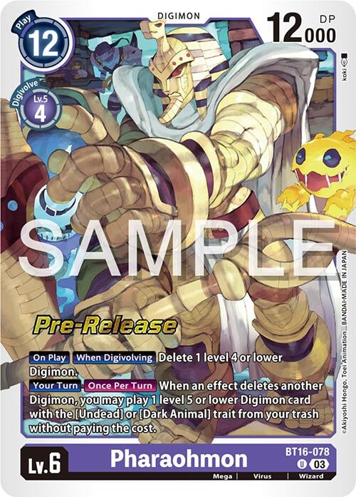 Pharaohmon (16078) [BT16_PR] - Digimon Card Game Single