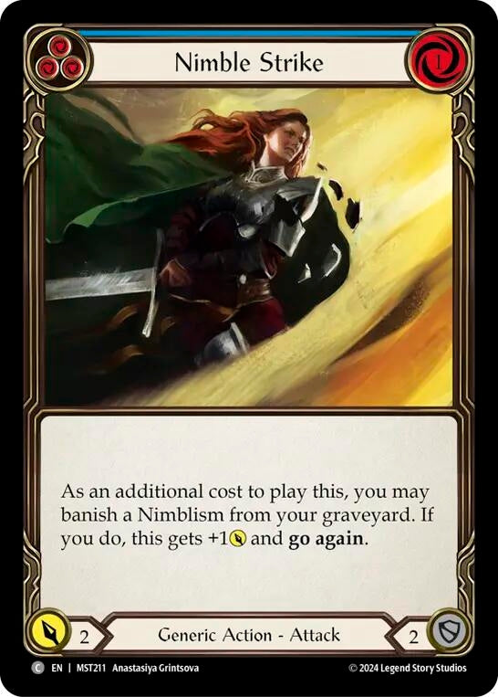 Nimble Strike (Blue) (211) [MST] - Flesh and Blood TCG Single