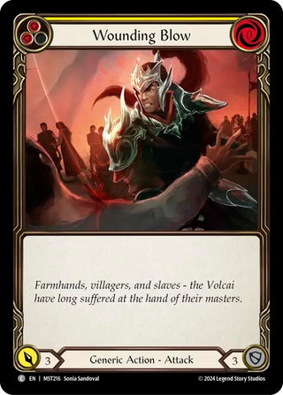 Wounding Blow (Yellow) (216) [MST] - Flesh and Blood TCG Single