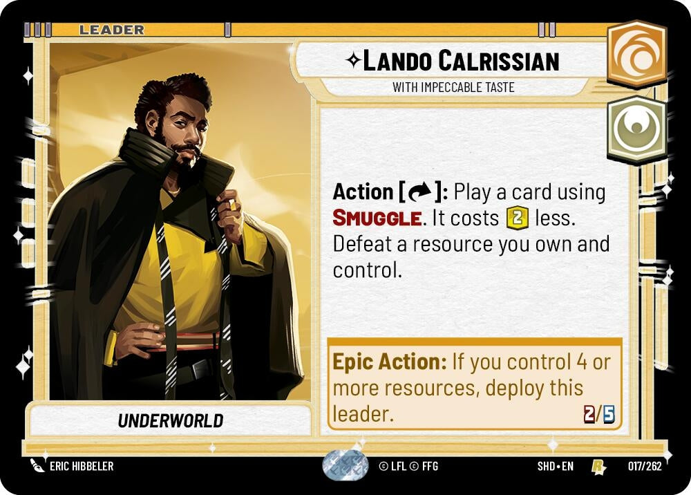 Lando Calrissian - With Impeccable Taste (17) (SHD) - Star Wars: Unlimited Single