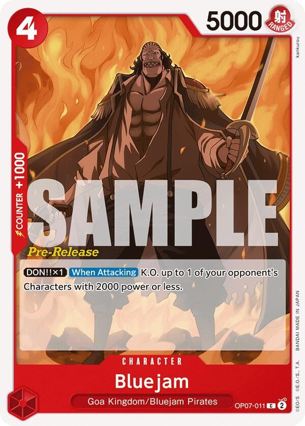 Bluejam (7011) (OP07 PRE) - One Piece Card Game Single
