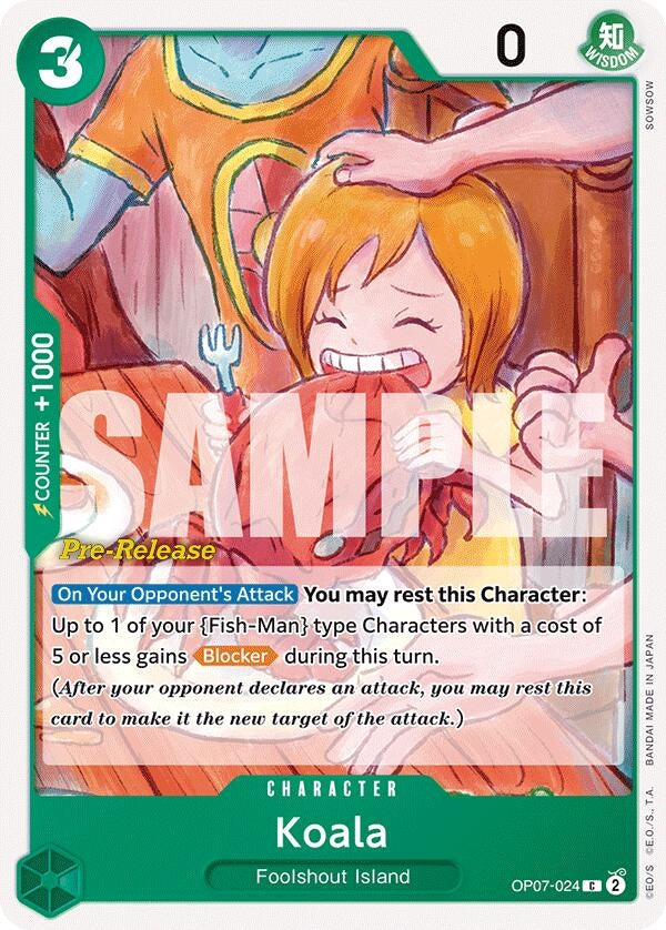 Koala (7024) (OP07 PRE) - One Piece Card Game Single