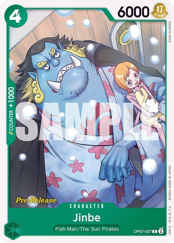 Jinbe (027) (7027) (OP07 PRE) - One Piece Card Game Single