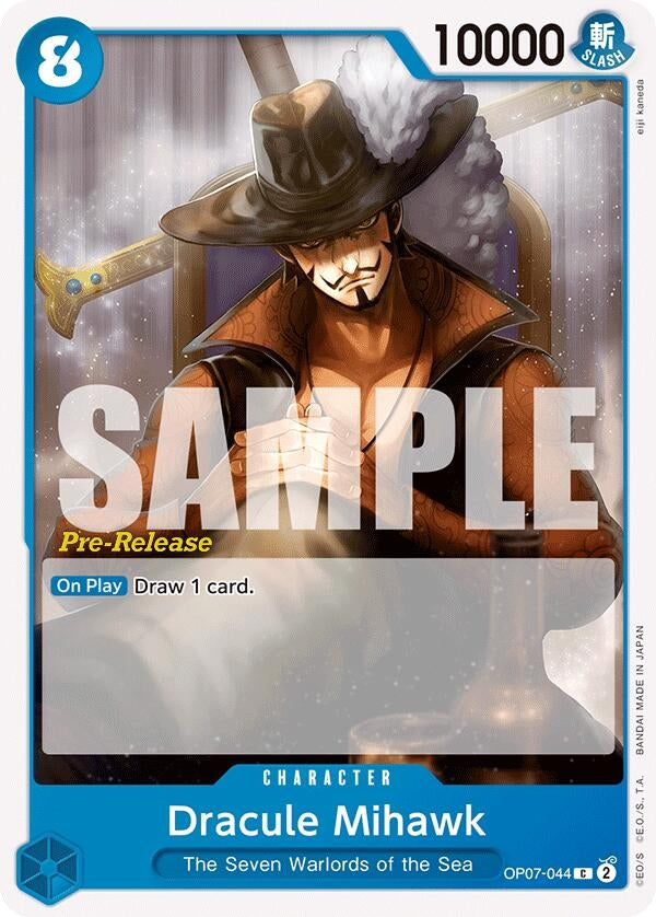 Dracule Mihawk (7044) (OP07 PRE) - One Piece Card Game Single