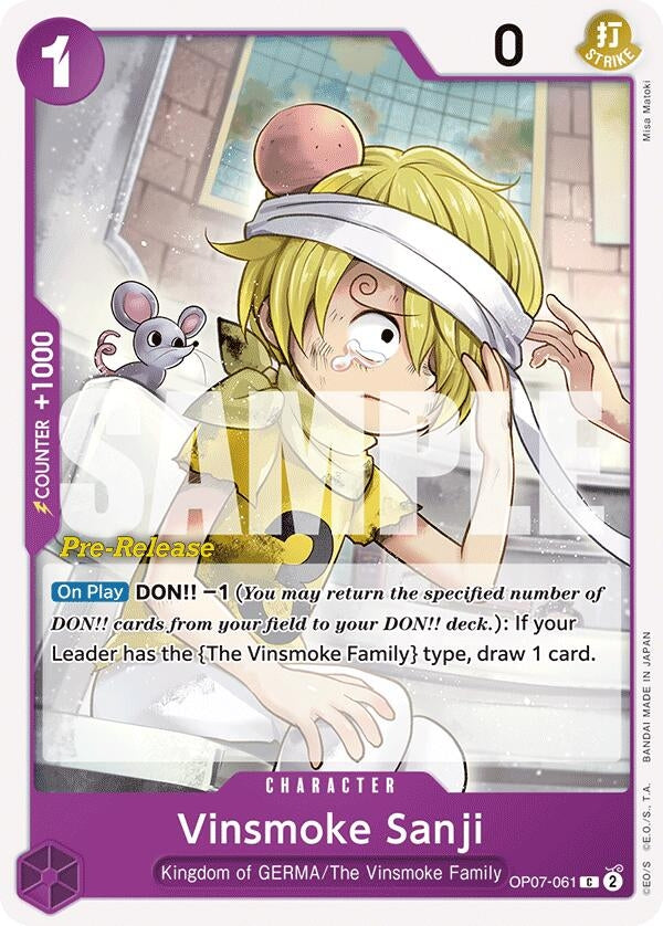 Vinsmoke Sanji (7061) (OP07 PRE) - One Piece Card Game Single