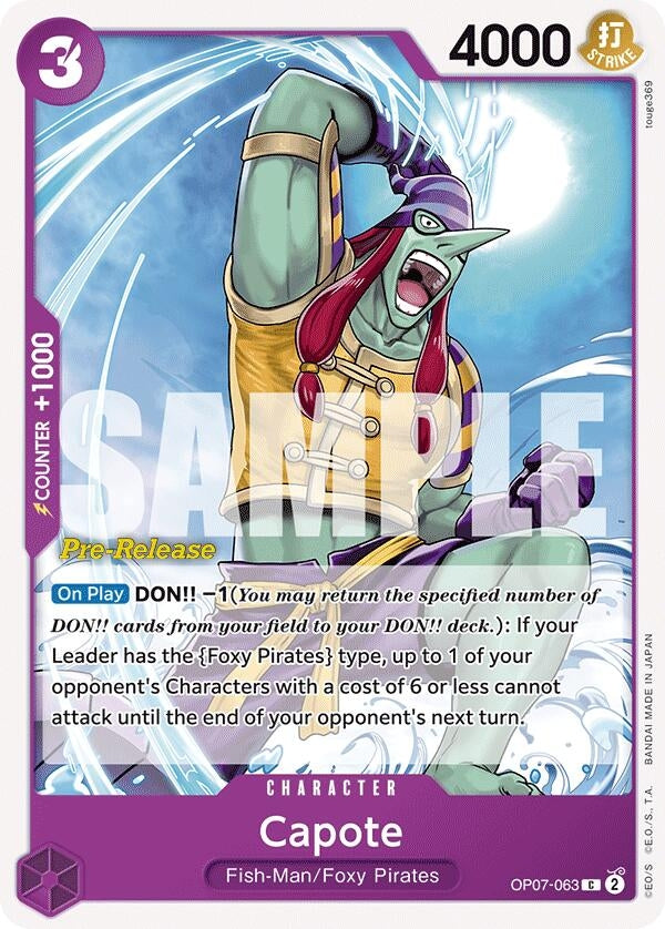 Capote (7063) (OP07 PRE) - One Piece Card Game Single
