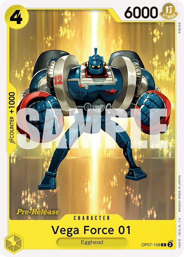 Vega Force 01 (7108) (OP07 PRE) - One Piece Card Game Single