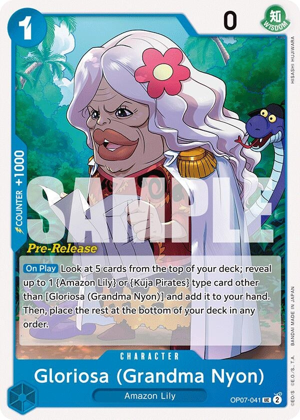 Gloriosa (Grandma Nyon) (7041) (OP07 PRE) - One Piece Card Game Single