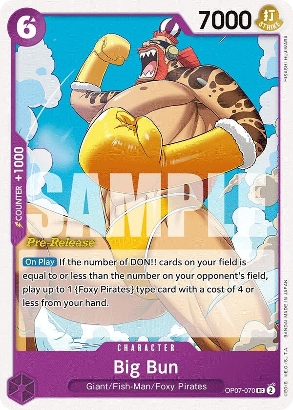 Big Bun (7070) (OP07 PRE) - One Piece Card Game Single