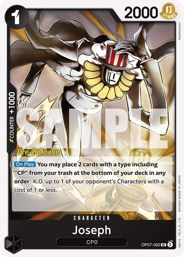 Joseph (7092) (OP07 PRE) - One Piece Card Game Single