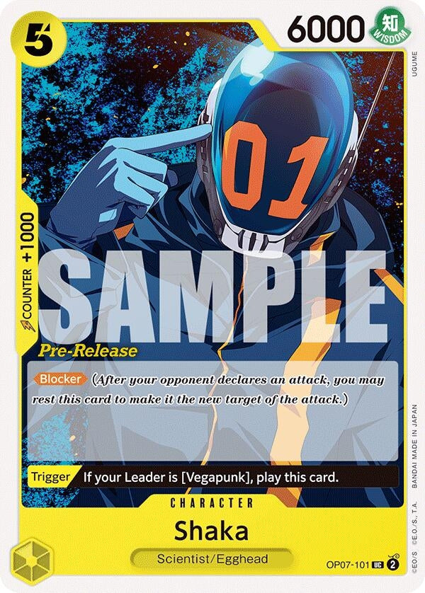 Shaka (7101) (OP07 PRE) - One Piece Card Game Single