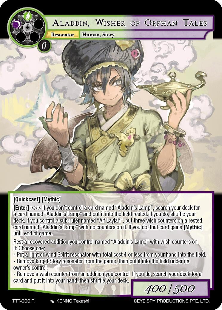 Aladdin Wisher of Orphan Tales (99) [TTT] - Force of Will Single