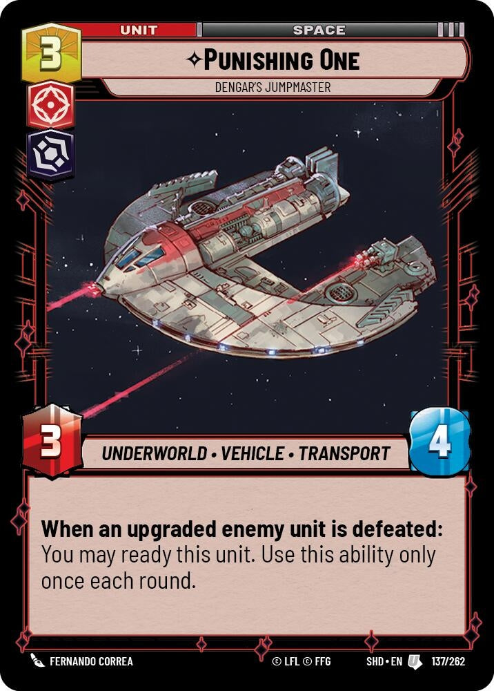 Punishing One - Dengar’s Jumpmaster (137) (SHD) - Star Wars: Unlimited Single