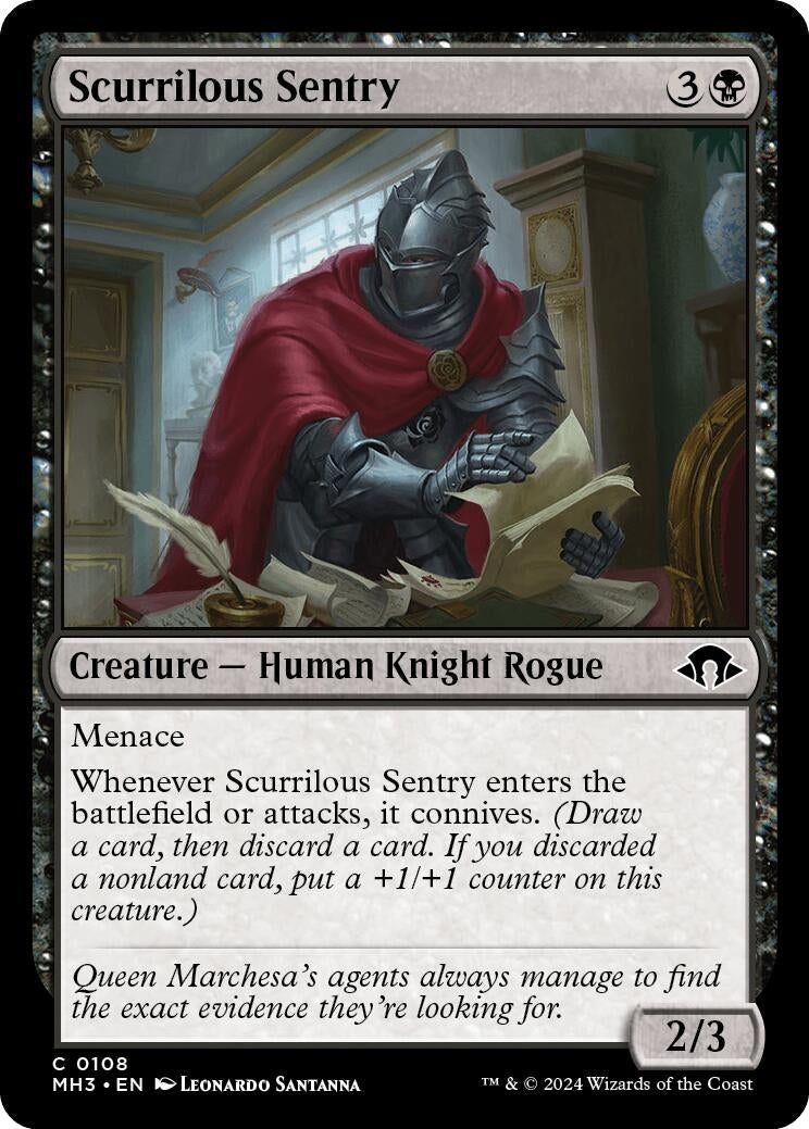 Scurrilous Sentry (108) [MH3] - MTG Single