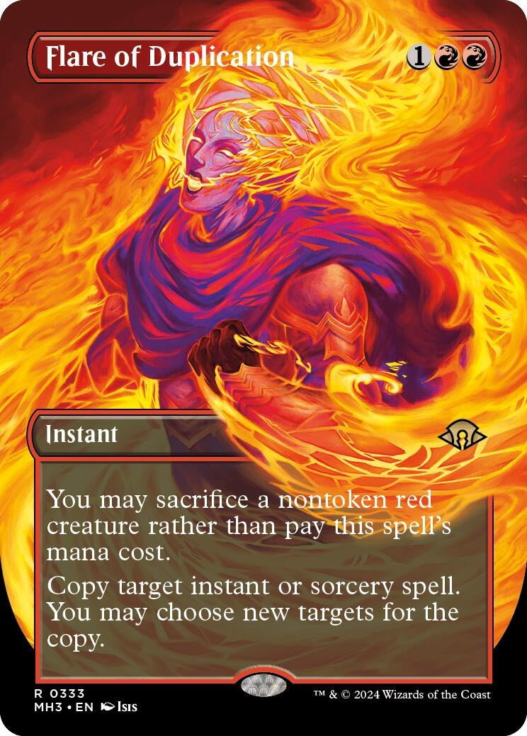 Flare of Duplication (Borderless) (333) [MH3] - MTG Single