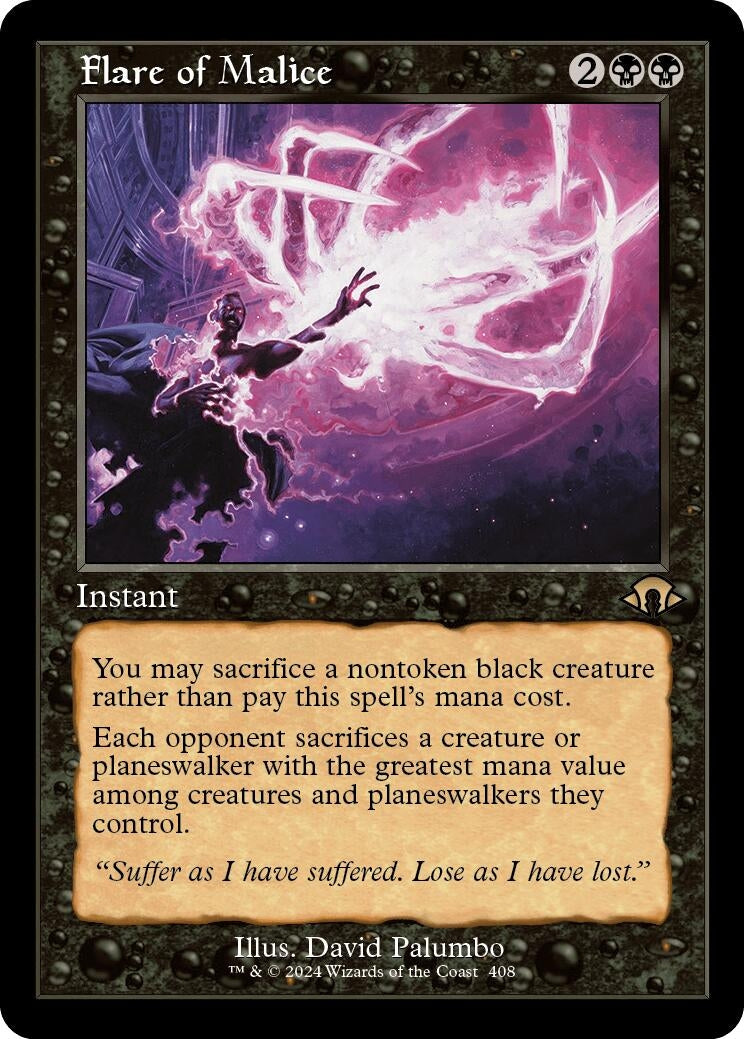Flare of Malice (Retro Frame) (408) [MH3] - MTG Single