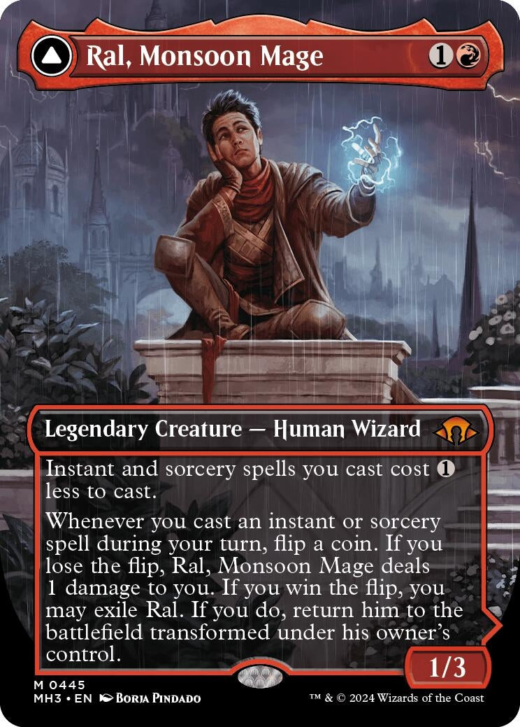 Ral Monsoon Mage (Borderless) (445) [MH3] - MTG Single