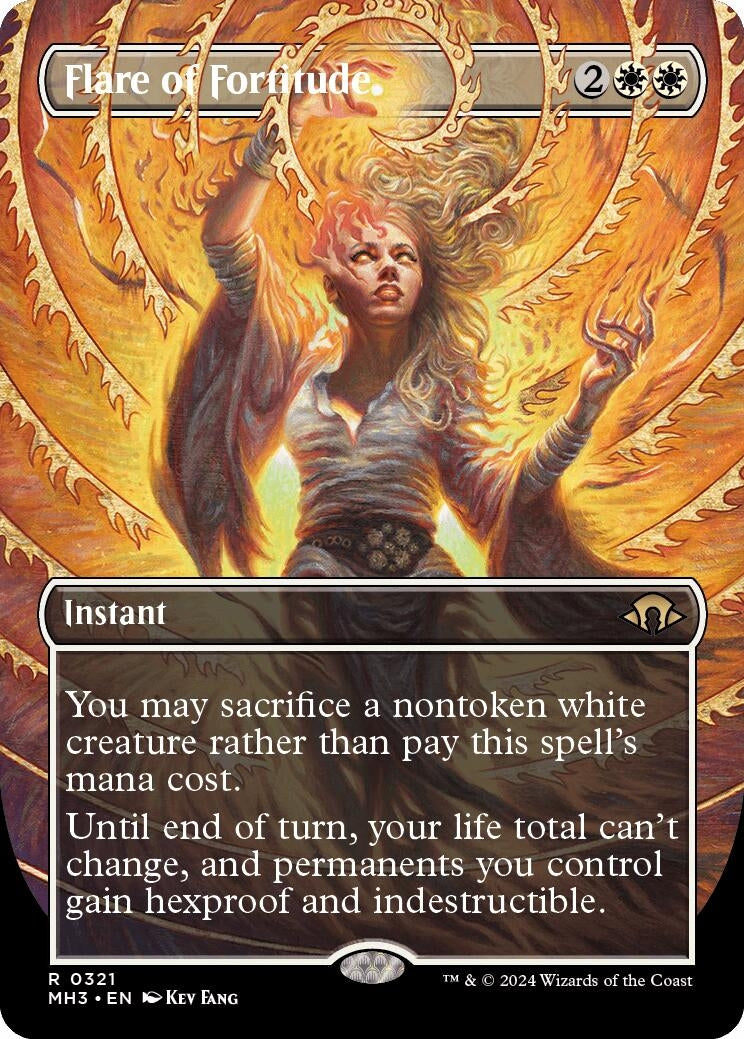 Flare of Fortitude (Borderless) (321) [MH3] - MTG Single