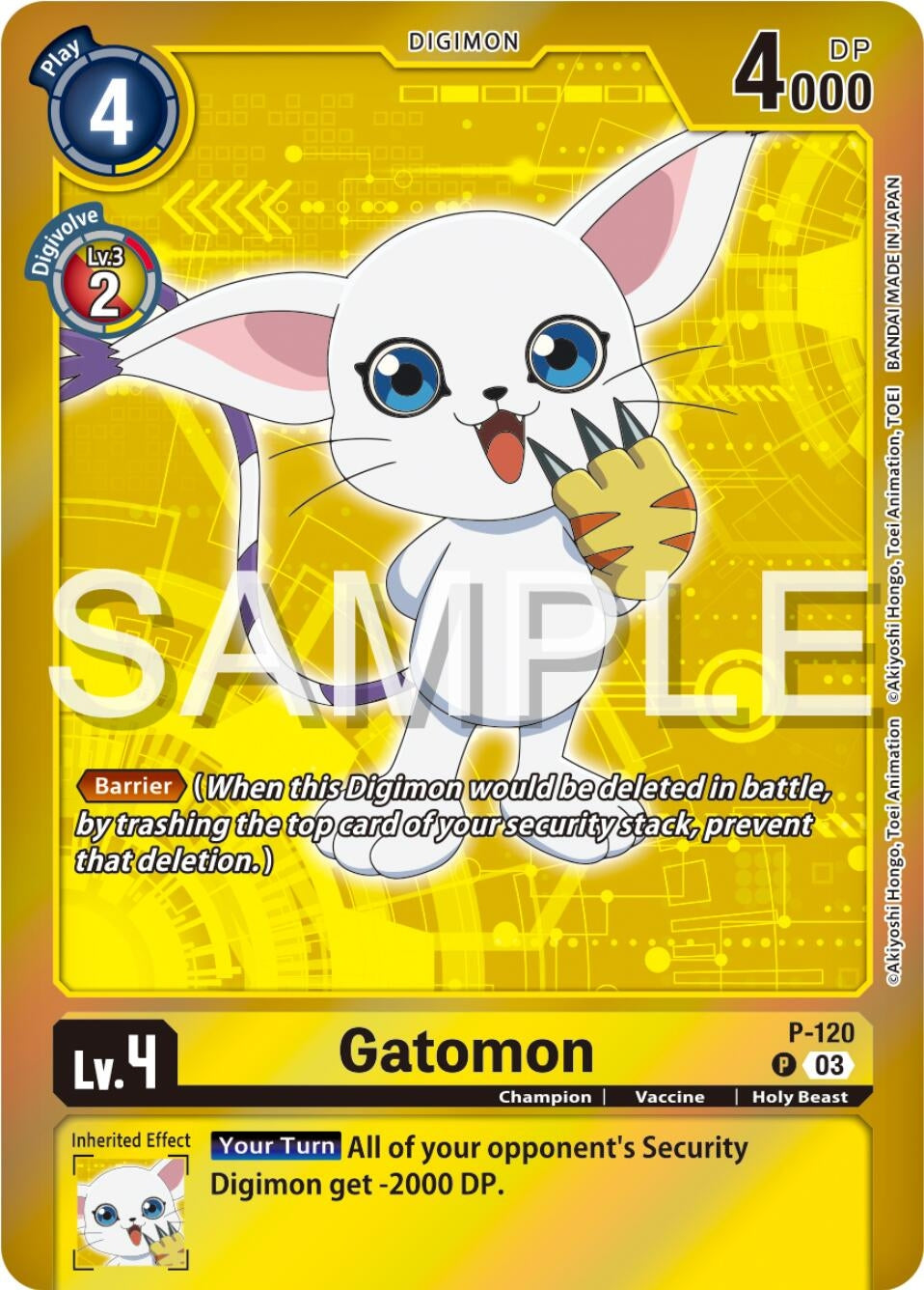 Gatomon - P-120 (Digimon Adventure Box 2024) (120) [D-PR] - Digimon Card Game Single