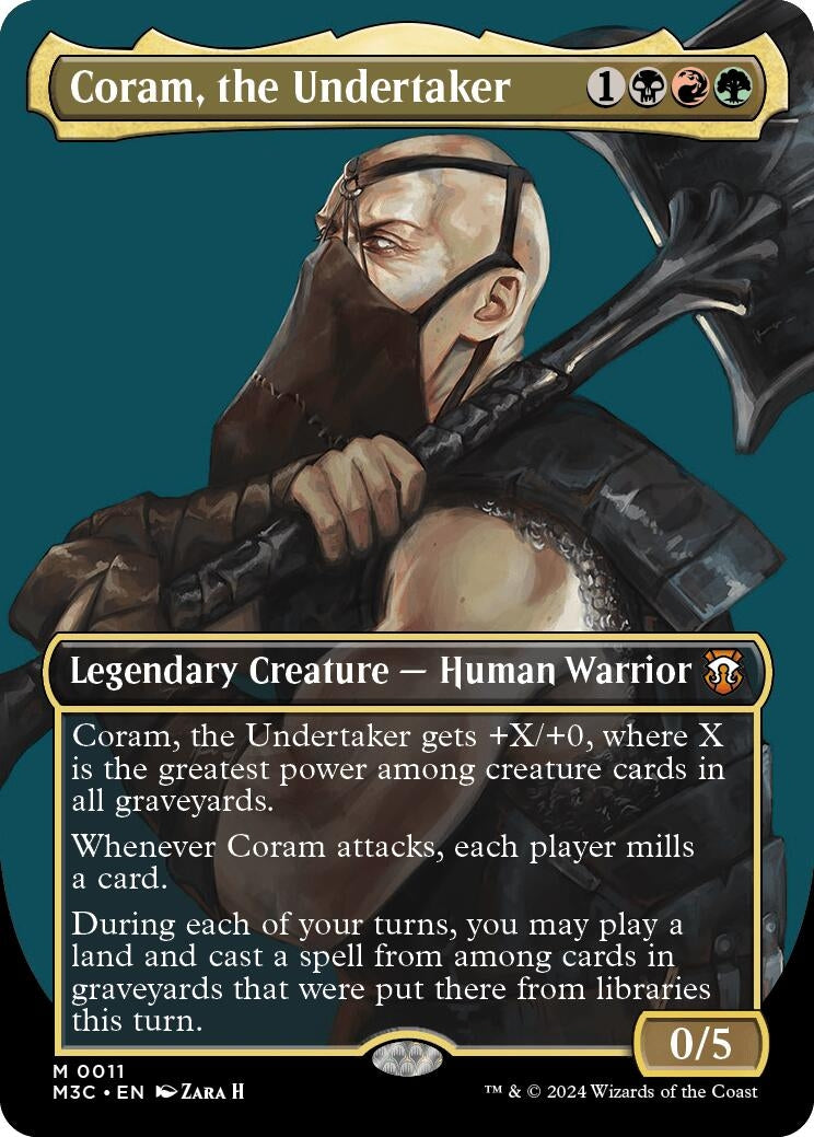 Coram the Undertaker (Borderless) (11) [M3C] - MTG Single