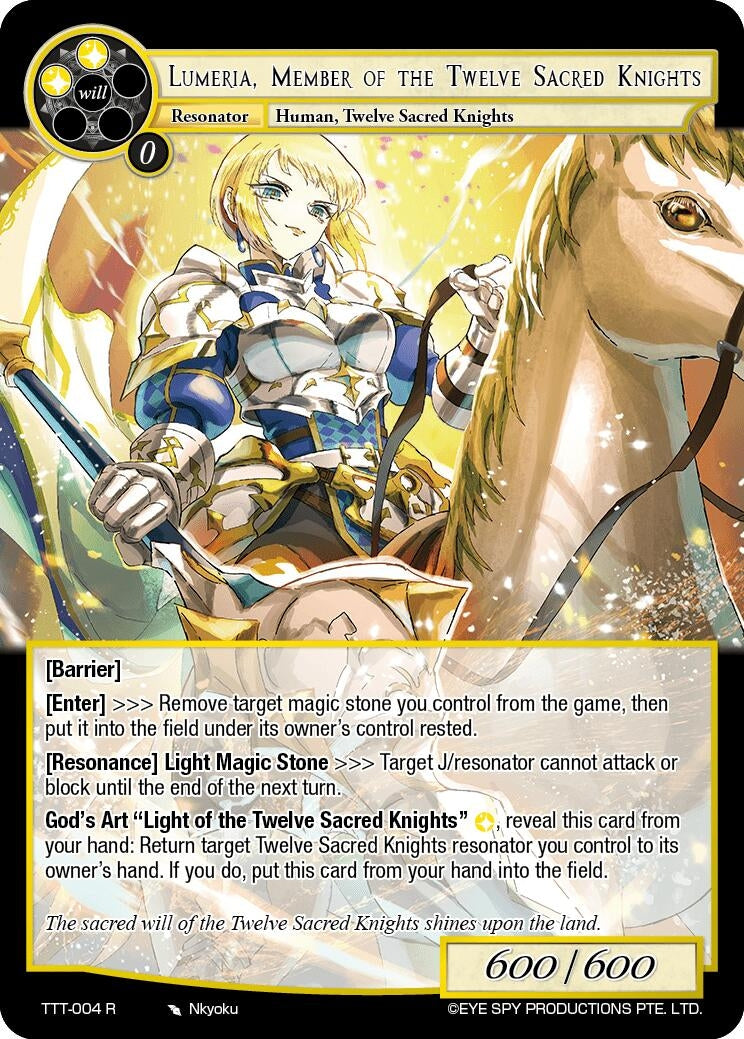 Lumeria Member of the Twelve Sacred Knights (4) [TTT] - Force of Will Single