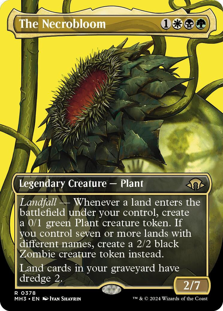 The Necrobloom (Borderless) (378) [MH3] - MTG Single
