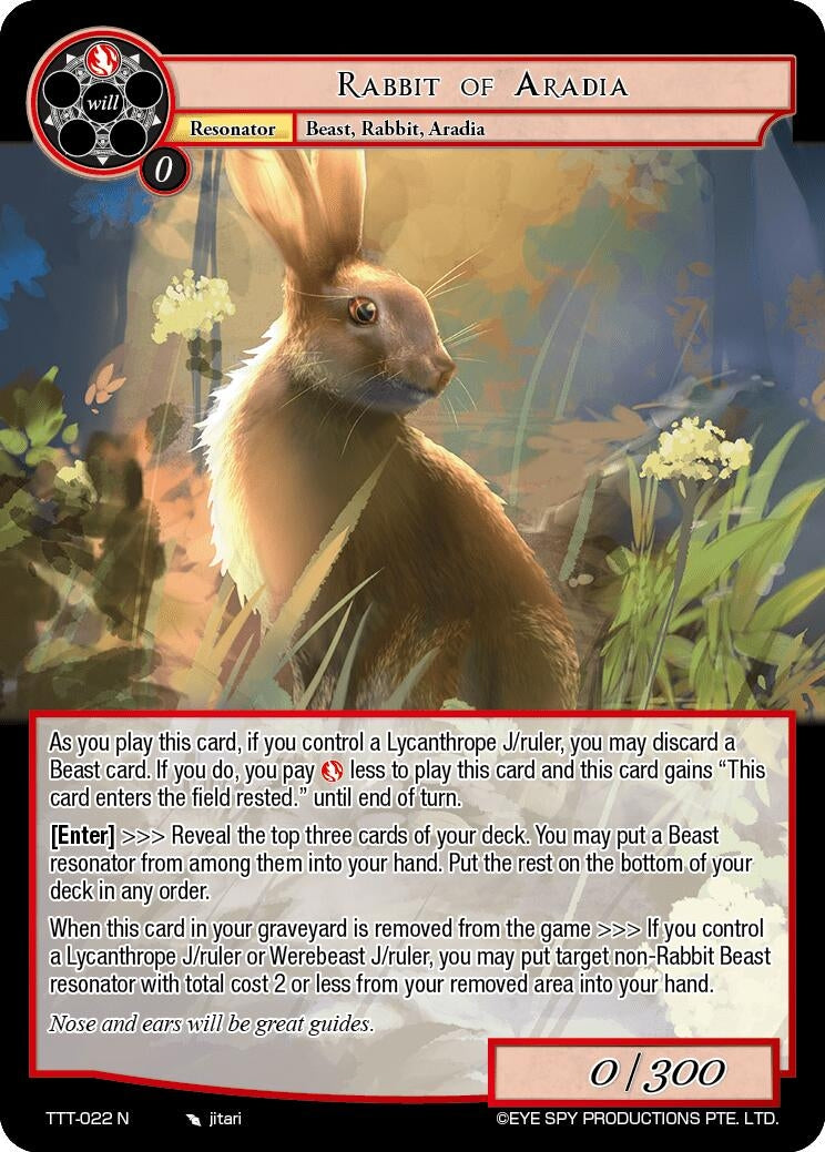 Rabbit of Aradia (22) [TTT] - Force of Will Single