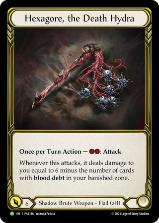 Hexagore the Death Hydra - FAB186 (Golden) (186) [PR] - Flesh and Blood TCG Single
