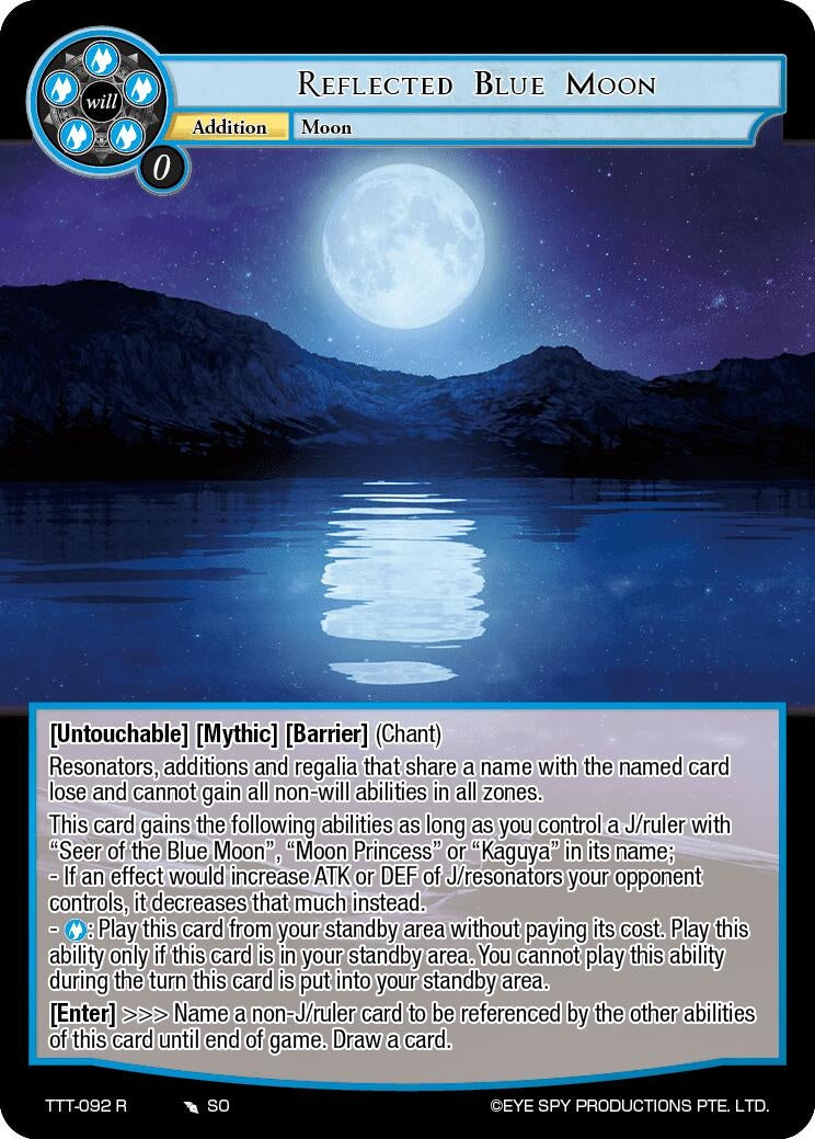 Reflected Blue Moon (92) [TTT] - Force of Will Single