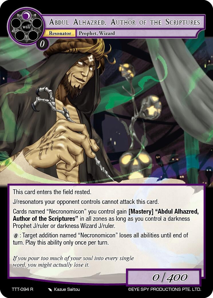 Abdul Alhazred Author of the Scriptures (94) [TTT] - Force of Will Single