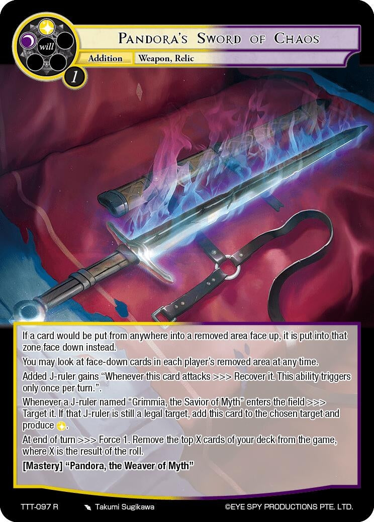 Pandora’s Sword of Chaos (97) [TTT] - Force of Will Single