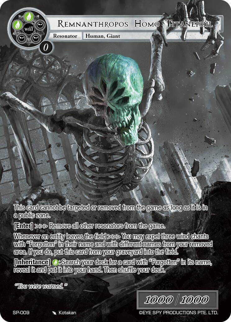 Remnanthropos Homo Titanephil (Uber Rare) (9) [TTT] - Force of Will Single